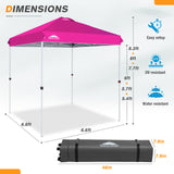 EAGLE PEAK 6.6x6.6 Pop Up Canopy Tent Instant Outdoor Canopy Easy Set - up Straight Leg - Eagle Peak Custom Canopy Tent