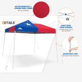 EAGLE PEAK Slant Leg Pop up Canopy Tent, 10x10 Base 8x8 Top