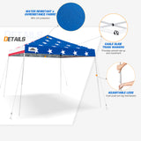 EAGLE PEAK Slant Leg Pop up Canopy Tent, 10x10 Base 8x8 Top