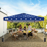 EAGLE PEAK 12x12 Pop Up Canopy Tent Instant Outdoor Canopy Easy Set - up Straight Leg Folding Shelter with Wheeled Bag, 8 Stakes, 4 Sand Bags, and 4 Ropes - Eagle Peak Canopy and Outdoor Products