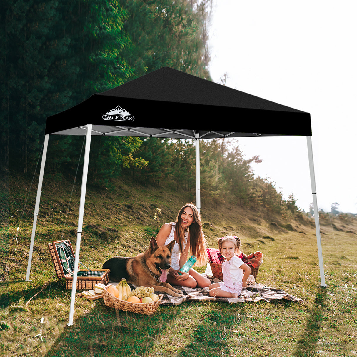 Slant Leg Pop up Canopy Tent, 10x10 Base 8x8 Top