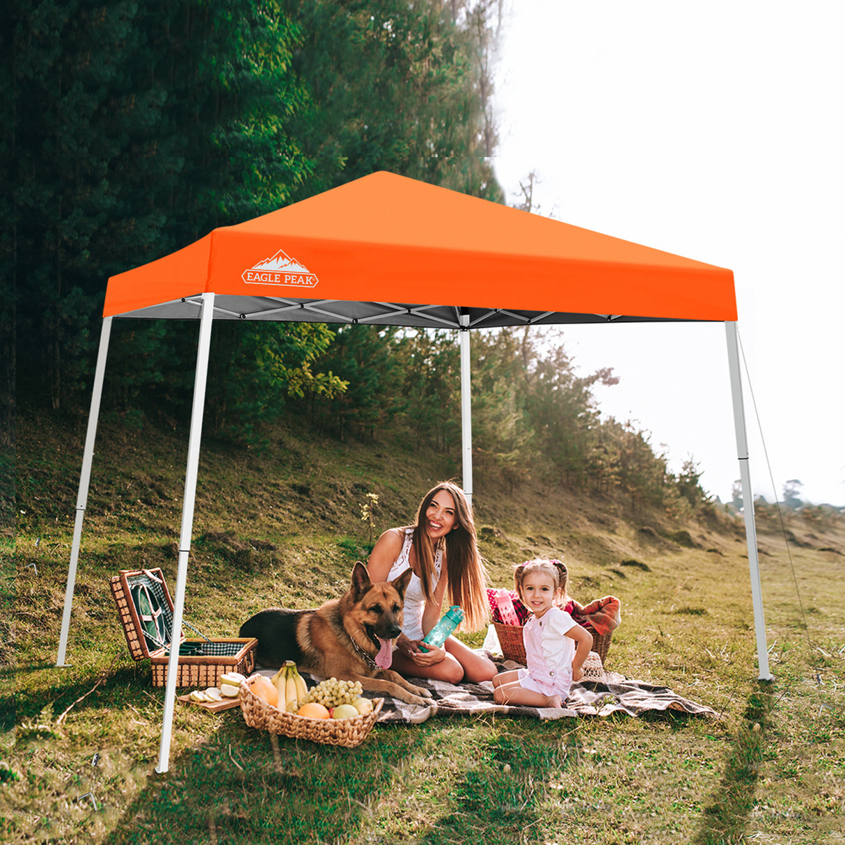 Slant Leg Pop up Canopy Tent, 10x10 Base 8x8 Top