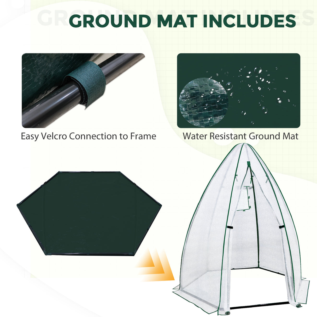 63”x63”x72” Bubble Film Cover Mini Dome Greenhouse