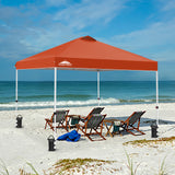 Easy Setup Straight Leg 10x10 Pop Up Canopy Tent w/ 100 sqft of Shade