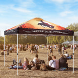 EAGLE PEAK E100/O100 Easy Setup 10x10 Straight Leg Pop Up Canopy Tent with 100 Sqft of Shade