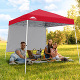 EAGLE PEAK 10x10 Pop Up Canopy Tent with Wall Panel, 10x10 Base 8x8 Top - Eagle Peak Canopy and Outdoor Products