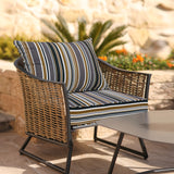 EAGLE PEAK Outdoor Deep Seat Patio Seat Cushion Set, 25x25x5 inch, 2-Piece Back Chair Cushion