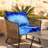 EAGLE PEAK Outdoor Deep Seat Patio Seat Cushion Set, 25x25x5 inch, 2-Piece Back Chair Cushion