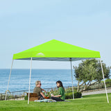 EAGLE PEAK Slant Leg Pop up Canopy Tent, 10x10 Base 8x8 Top