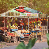 Eagle Peak SHADE GRAPHiX Easy Setup 10x10 Pop Up Canopy Tent with Digital Printed Vegetable