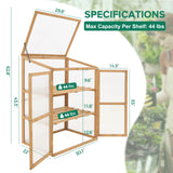 Garden Cold Frame Greenhouse with Adjustable Shelves, 30.1x22.0x43.3in - Eagle Peak Custom Canopy Tent