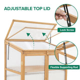 Garden Cold Frame Greenhouse with Adjustable Shelves, 30.1x22.0x43.3in - Eagle Peak Custom Canopy Tent