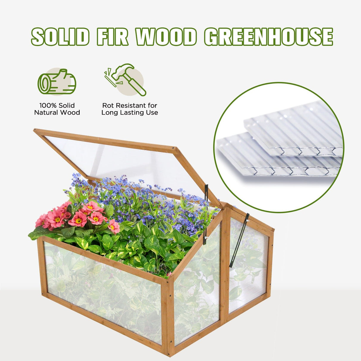 Garden Cold Frame Greenhouse,35.4x31.5x23.2 in - Eagle Peak Custom Canopy Tent