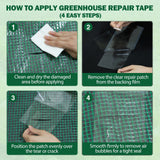 Greenhouse Repair Tape 4”x10”, 4/8 Pack, Clear - Eagle Peak Custom Canopy Tent