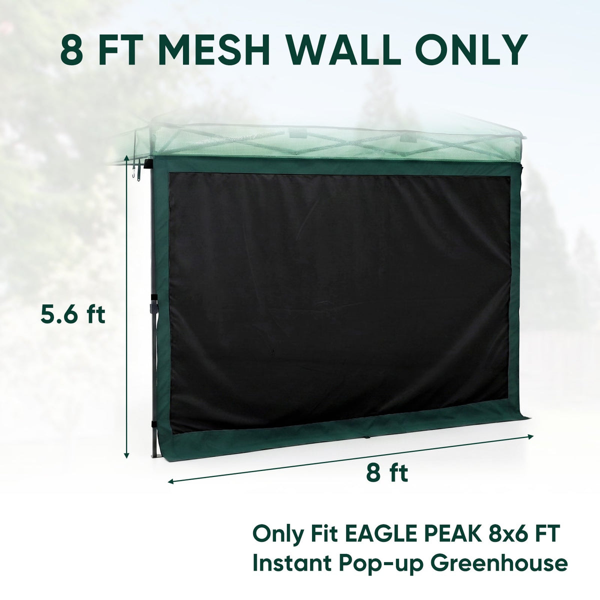 Greenhouse Replacement PE Wall Panel for 8x6/12x8 Portable Walk-in Pop up Greenhouse - Eagle Peak®