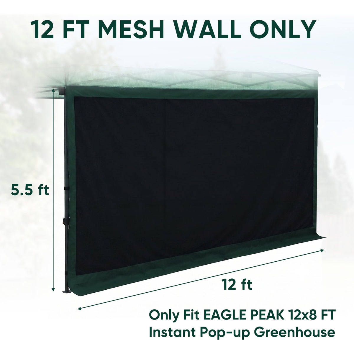 Greenhouse Replacement PE Wall Panel for 8x6/12x8 Portable Walk-in Pop up Greenhouse - Eagle Peak®
