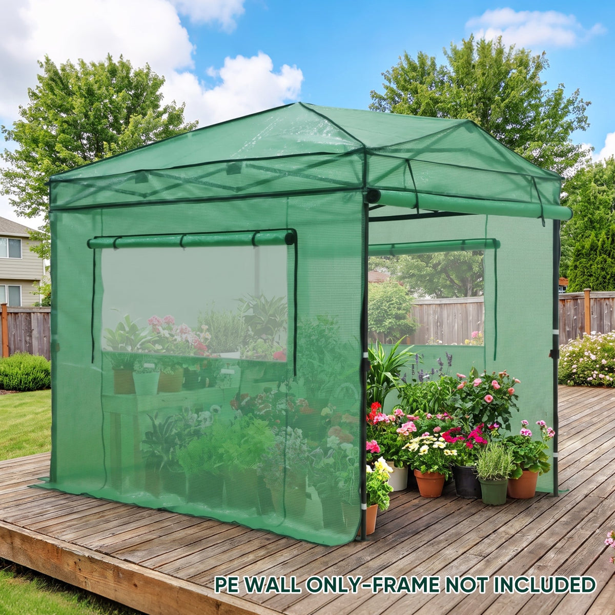 Greenhouse Replacement PE Wall Panel for 8x6/12x8 Portable Walk-in Pop up Greenhouse - Eagle Peak®