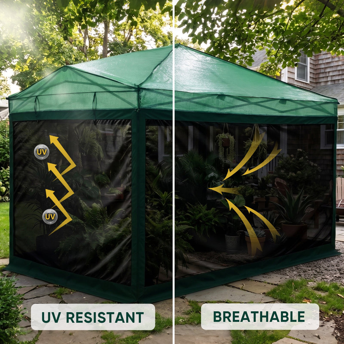 Greenhouse Replacement PE Wall Panel for 8x6/12x8 Portable Walk-in Pop up Greenhouse - Eagle Peak®