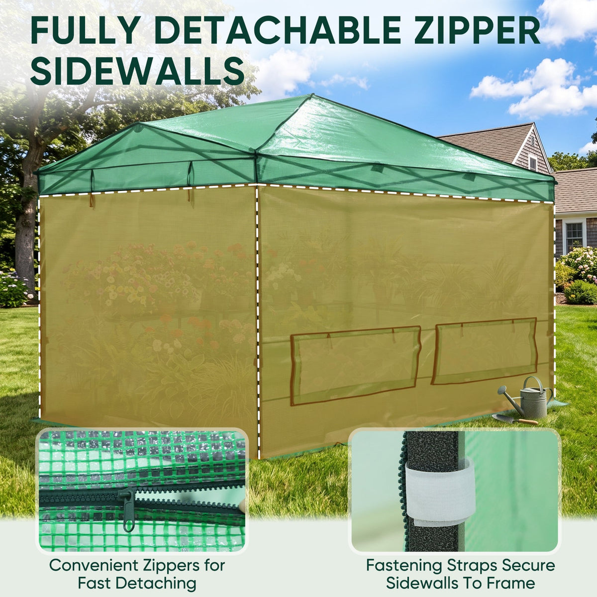 Greenhouse Replacement PE Wall Panel for 8x6/12x8 Portable Walk-in Pop up Greenhouse - Eagle Peak®