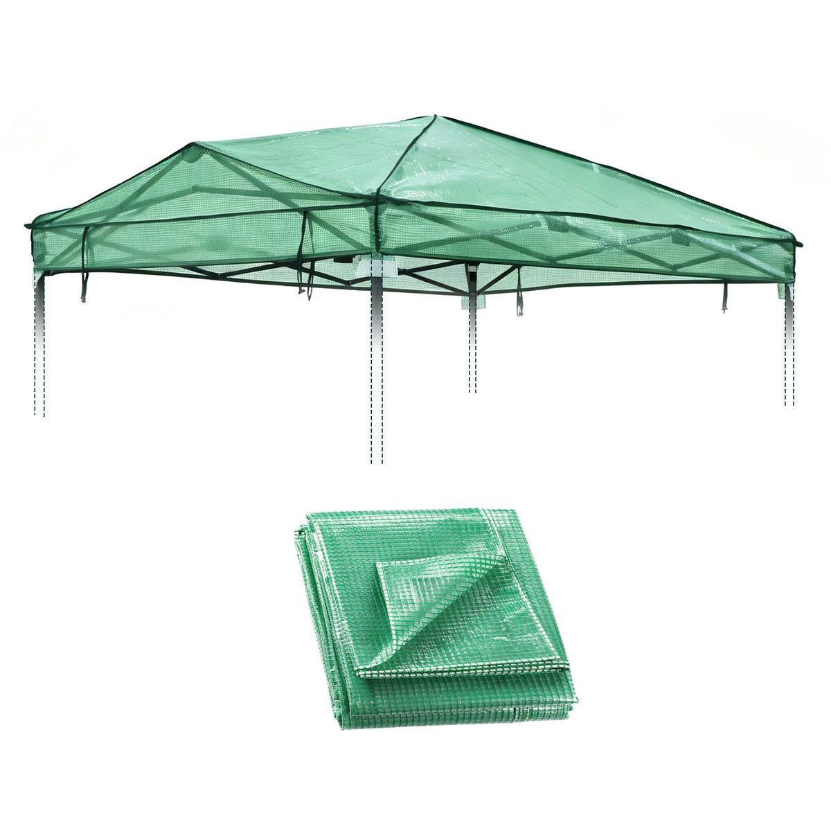 Greenhouse Replacement Shade Cloth Top Cover for 8x6/12x8 Portable Walk-in Pop up Greenhouse - Eagle Peak®