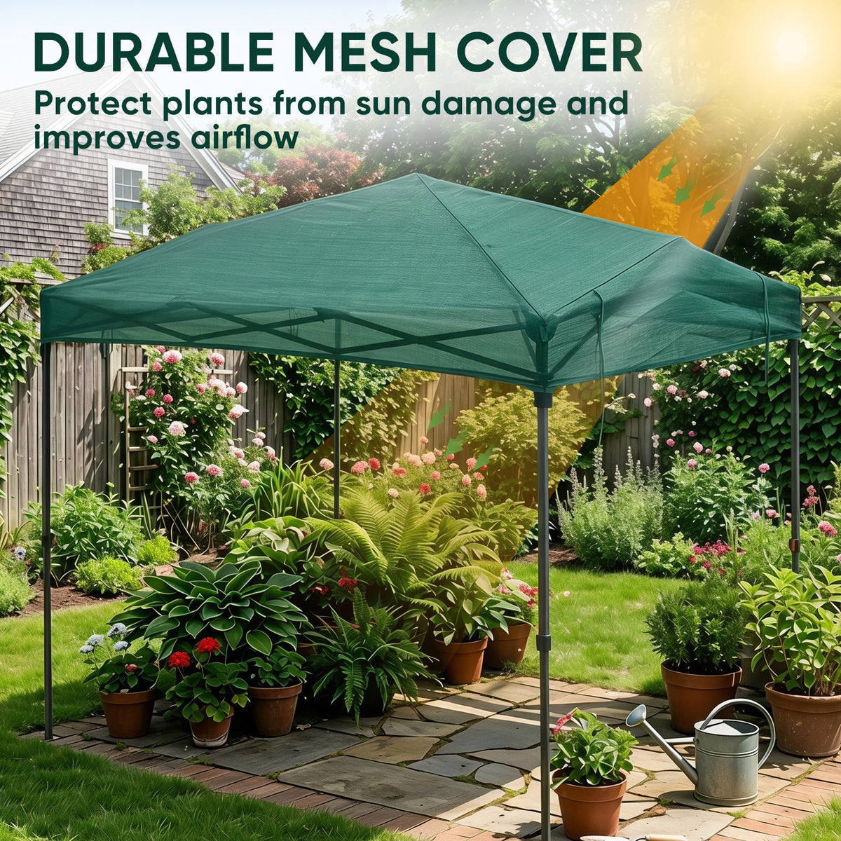 Greenhouse Replacement Shade Cloth Top Cover for 8x6/12x8 Portable Walk-in Pop up Greenhouse - Eagle Peak®