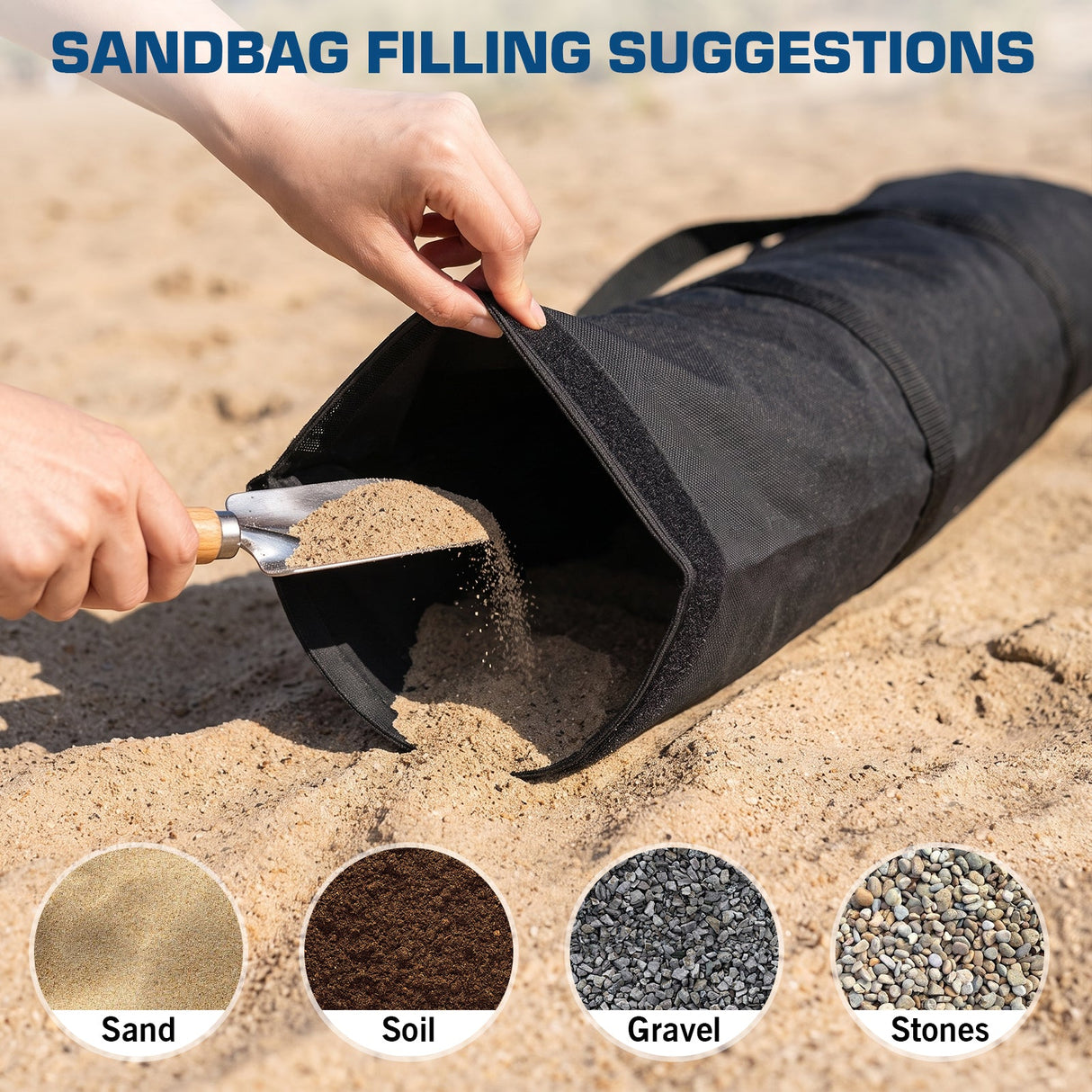 Greenhouse Sandbags Heavy Duty Weights for Greenhouse Skirt, 4/6 Pack - Eagle Peak®
