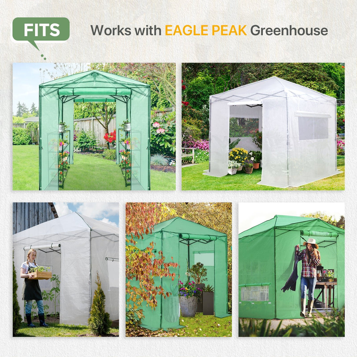 Greenhouse Shelving Staging Double 4 Tier, 30" x 12" x 42", Green - Eagle Peak Custom Canopy Tent