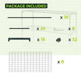 Greenhouse Shelving Staging Double 4 Tier, 35" x 12" x 42", Green - Eagle Peak Custom Canopy Tent