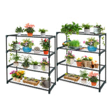 Greenhouse Shelving Staging Double 4 Tier, 35" x 12" x 42", Green - Eagle Peak Custom Canopy Tent