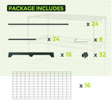 Greenhouse Shelving Staging Double 4 Tier, 42" x 18" x 42", Green - Eagle Peak Custom Canopy Tent