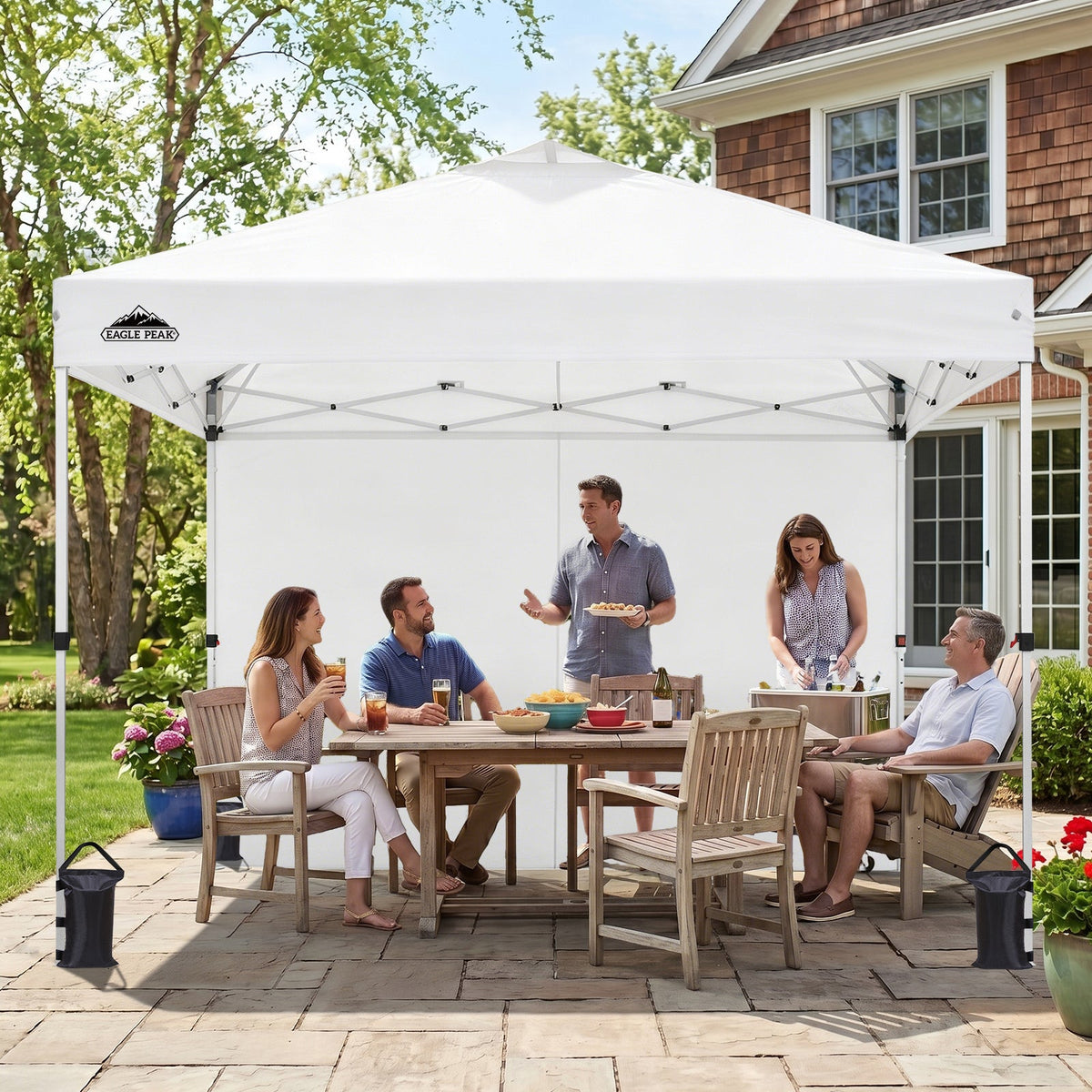 Heavy Duty 10x10 Pop Up Canopy Tent, 1 Canopy Sidewall - Eagle Peak®