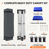 Heavy Duty 10x10 Pop Up Canopy Tent, 1 Canopy Sidewall - Eagle Peak®