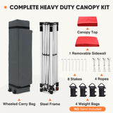 Heavy Duty 10x10 Pop Up Canopy Tent, 1 Canopy Sidewall - Eagle Peak®