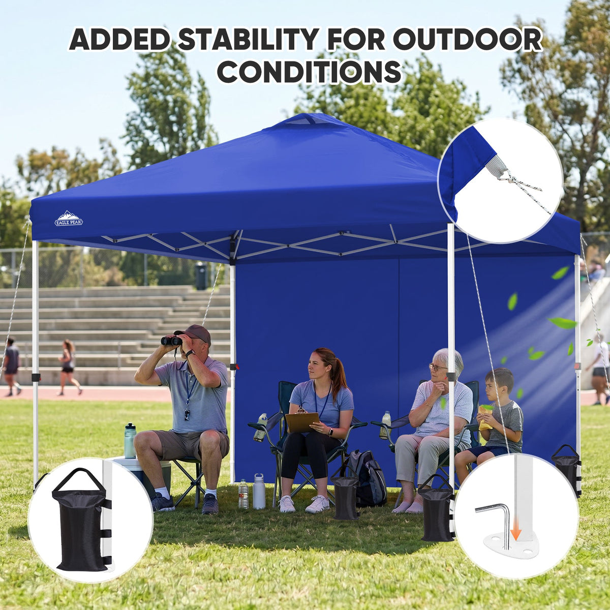 Heavy Duty 10x10 Pop Up Canopy Tent, 1 Canopy Sidewall - Eagle Peak®