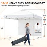 Heavy Duty 10x10 Pop Up Canopy Tent, 1 Canopy Sidewall - Eagle Peak®