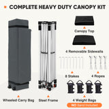 Heavy Duty 10x10 Pop Up Canopy Tent, 4 Canopy Sidewalls - Eagle Peak®