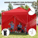 Heavy Duty 10x10 Pop Up Canopy Tent, 4 Canopy Sidewalls - Eagle Peak®