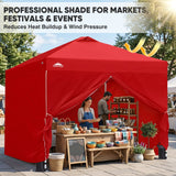 Heavy Duty 10x10 Pop Up Canopy Tent, 4 Canopy Sidewalls - Eagle Peak®