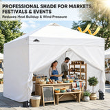 Heavy Duty 10x10 Pop Up Canopy Tent, 4 Canopy Sidewalls - Eagle Peak®