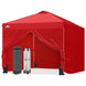 Heavy Duty 10x10 Pop Up Canopy Tent, 4 Canopy Sidewalls - Eagle Peak®