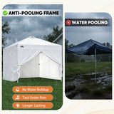 Heavy Duty 10x10 Pop Up Canopy Tent, 4 Canopy Sidewalls - Eagle Peak®