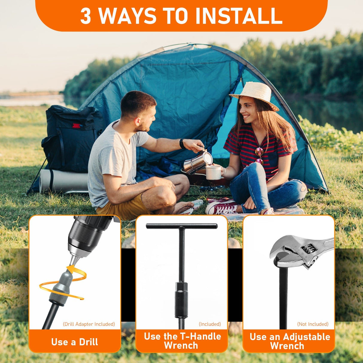 Heavy Duty Ground Anchor Kit(Set of 4) - Eagle Peak Custom Canopy Tent