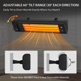 Infrared Patio Heater 1500W Carbon Fiber - Eagle Peak Custom Canopy Tent