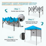 Instant Pop Up Canopy with Adjustable Sun Wall 6x4 ft - Eagle Peak Custom Canopy Tent