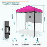 Instant Pop Up Canopy with Adjustable Sun Wall 6x4 ft - Eagle Peak Custom Canopy Tent