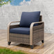 Modern Wicker Outdoor Chair with Cushions, Brown/Gray - Eagle Peak®