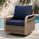 Modern Wicker Swivel Rocker Chair Outdoor, Brown/Gray - Eagle Peak®