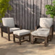 Natural Cedar Furniture Set, Chairs with Ottomans, 4 Pieces - Eagle Peak Custom Canopy Tent