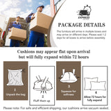 Natural Cedar Furniture Set, Chairs with Ottomans and Table, 5 Pieces - Eagle Peak Custom Canopy Tent