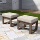 Natural Cedar Outdoor Patio Ottomans, Set of 2 - Eagle Peak Custom Canopy Tent